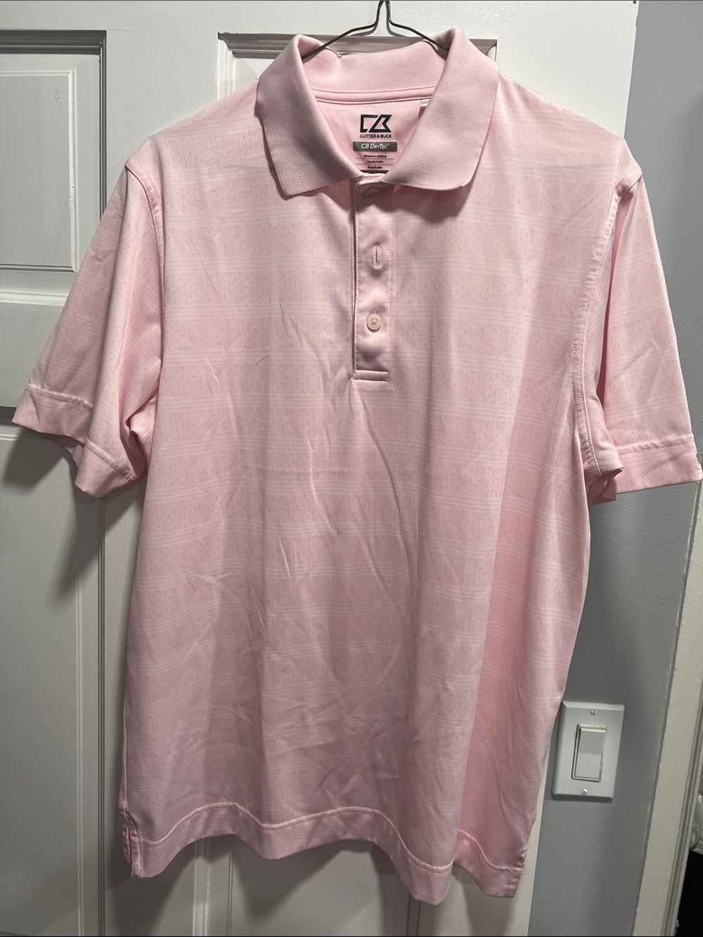 Cutter & Buck Light Pink Men's Performance Polo